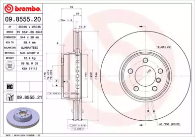 Тормозной диск (BRECO: BS 8641)