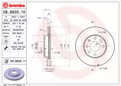 Тормозной диск (BRECO: BS 8405)