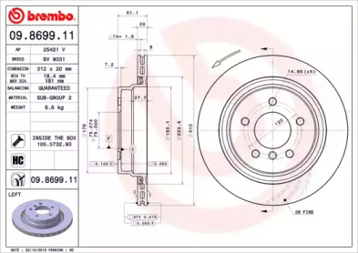 Тормозной диск (BRECO: BV 9031)