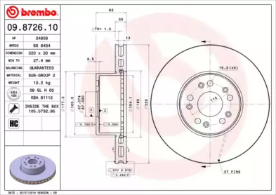 Тормозной диск (BRECO: BS 8434)