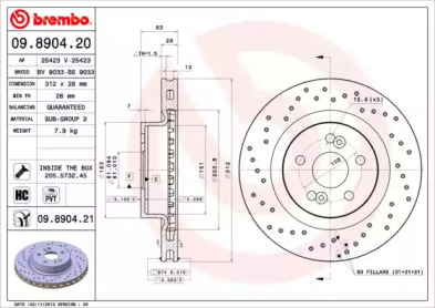 Тормозной диск (BRECO: BS 9033)