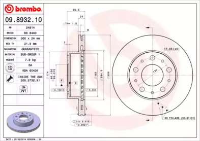 Тормозной диск (BRECO: BS 8440)