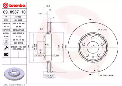 Тормозной диск (BRECO: BS 8453)