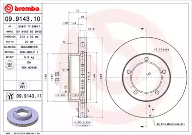 Тормозной диск (BRECO: BS 8465)