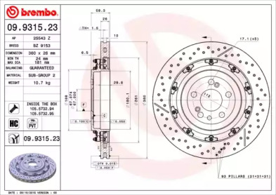 Тормозной диск (BRECO: BZ 9153)