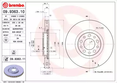 Тормозной диск (BRECO: BS 8614)