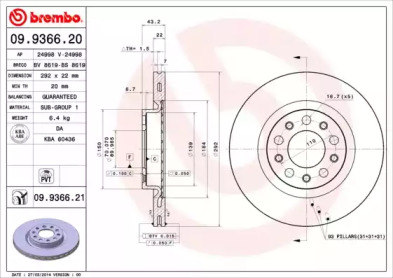 Тормозной диск (BRECO: BS 8619)