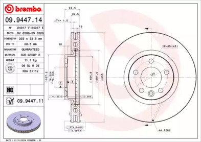 Тормозной диск (BRECO: BV 8506)