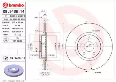 Тормозной диск (BRECO: BS 8544)