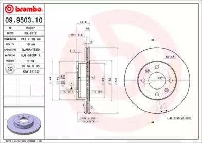 Тормозной диск (BRECO: BS 8512)