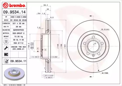 Тормозной диск (BRECO: BS 8549)