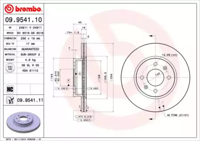 Тормозной диск (BRECO: BS 8516)