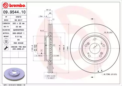 Тормозной диск (BRECO: BS 8517)