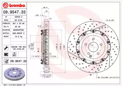 Тормозной диск (BRECO: BZ 9138)