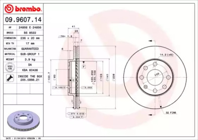 Тормозной диск (BRECO: BS 8522)