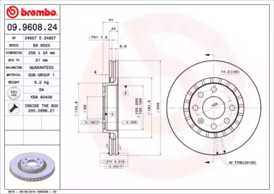 Тормозной диск (BRECO: BS 8523)