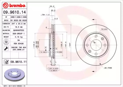 Тормозной диск (BRECO: BS 8525)