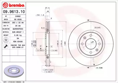 Тормозной диск (BRECO: BS 8528)