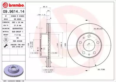 Тормозной диск (BRECO: BS 8529)