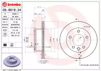 Тормозной диск (BRECO: BS 8534)