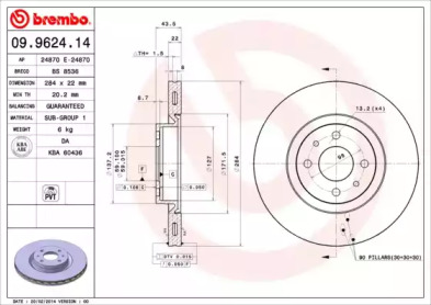 Тормозной диск (BRECO: BS 8536)