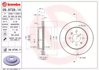 Тормозной диск (BRECO: BS 8581)