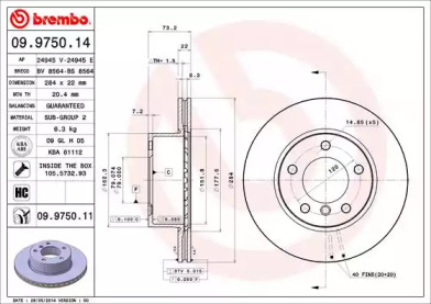 Тормозной диск (BRECO: BS 8564)