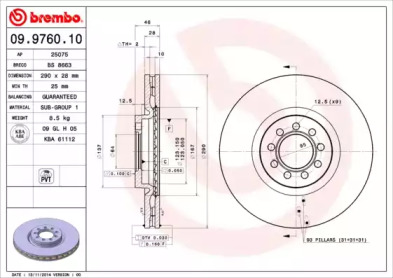 Тормозной диск (BRECO: BS 8663)