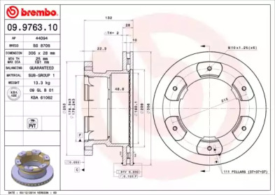 Тормозной диск (BRECO: BS 8708)