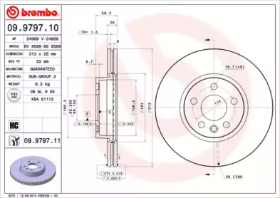 Тормозной диск (BRECO: BS 8588)