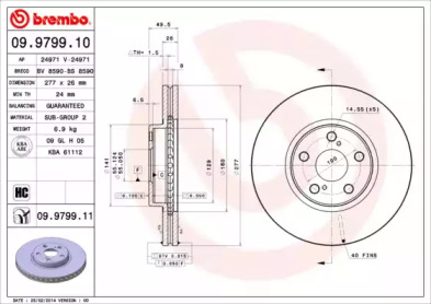 Тормозной диск (BRECO: BS 8590)