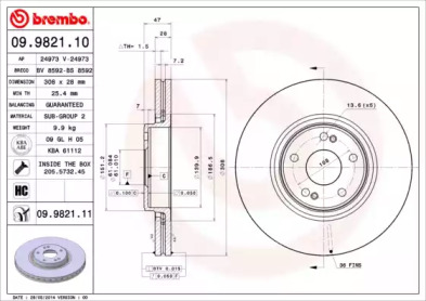 Тормозной диск (BRECO: BS 8592)