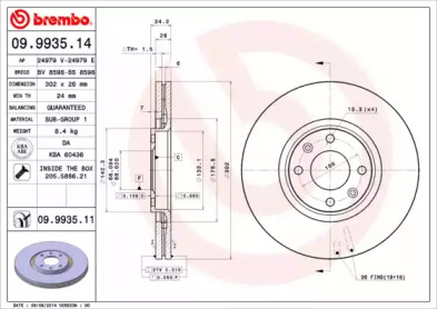 Тормозной диск (BRECO: BS 8598)