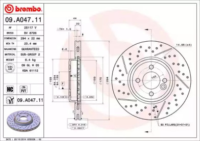 Тормозной диск (BRECO: BV 8726)