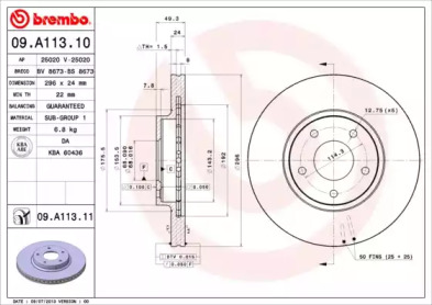 Тормозной диск (BRECO: BS 8673)