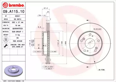 Тормозной диск (BRECO: BS 8674)