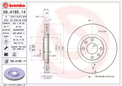 Тормозной диск (BRECO: BS 8709)