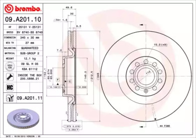 Тормозной диск (BRECO: BS 8740)