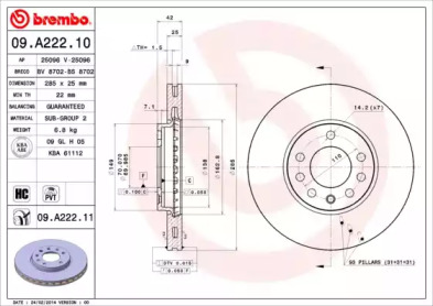 Тормозной диск (BRECO: BS 8702)