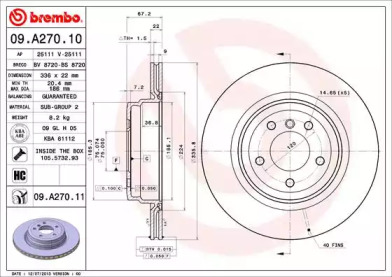 Тормозной диск (BRECO: BS 8720)