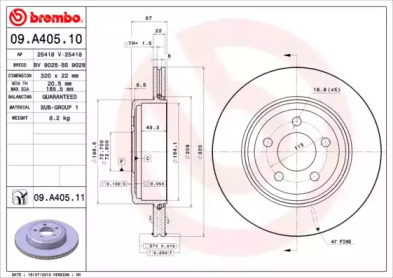 Тормозной диск (BRECO: BS 9028)