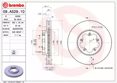 Тормозной диск (BRECO: BS 8876)