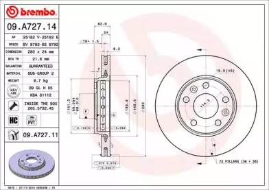 Тормозной диск (BRECO: BS 8792)