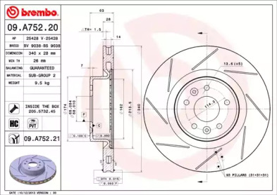 Тормозной диск (BRECO: BS 9038)