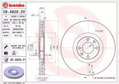 Тормозной диск (BRECO: BS 8940)