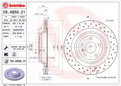 Тормозной диск (BRECO: BV 8911)