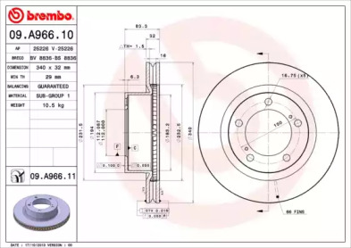 Тормозной диск (BRECO: BS 8836)