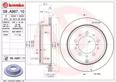 Тормозной диск (BRECO: BV 8814)