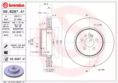 Тормозной диск (BRECO: BV 8880)