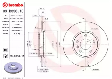 Тормозной диск (BRECO: BS 8931)